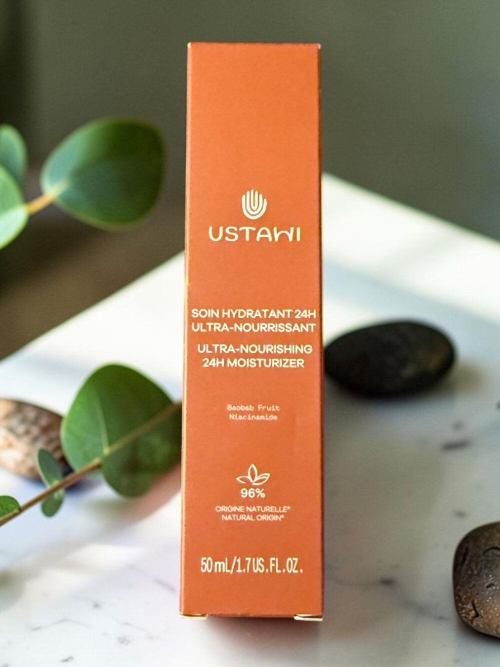 USTAWI Ultra-Nourishing 24-Hour Moisturizer Natural Vit C Niacinamide Hydrating